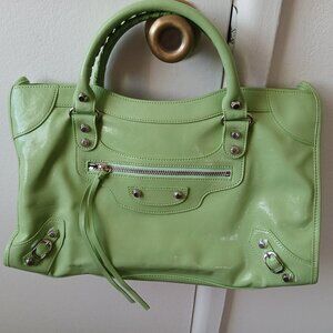 Green city/moto style bag